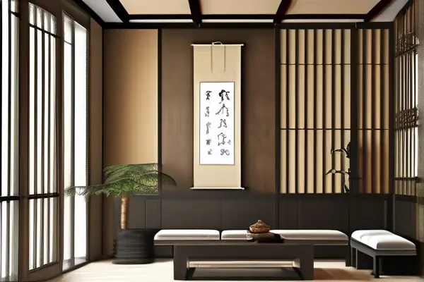 典雅純中式客廳實景圖展示紅木家具與窗欞隔斷