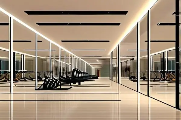 現代化健身房內部設計展示