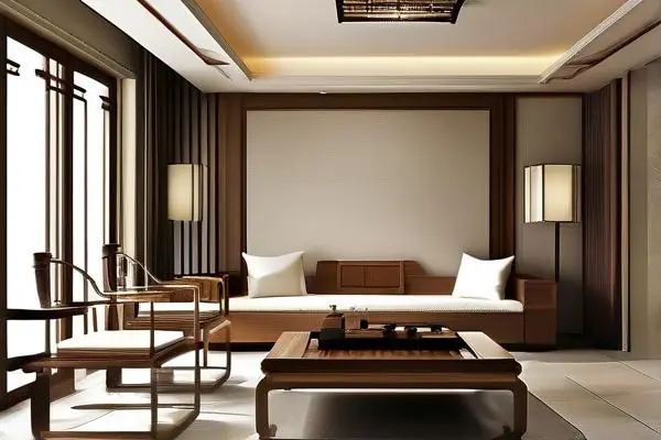 中式裝修公司設計的典雅客廳效果圖