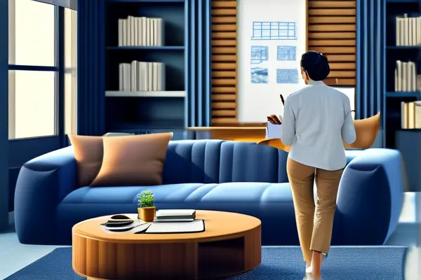 設計師與客戶討論裝修方案