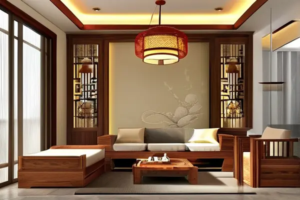 200平米大平層中式裝修客廳效果展示