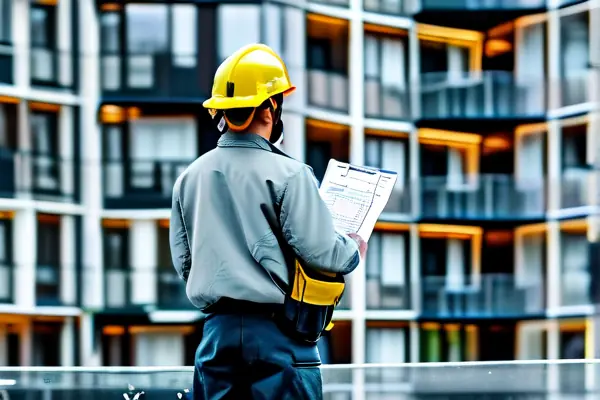 專業人員檢查新建住宅消防設備