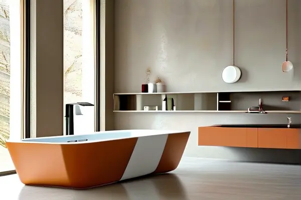 現代衛生間裝修效果圖，展示預算友好的材料和設計