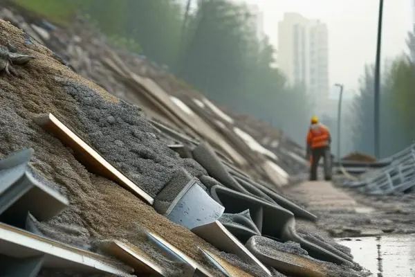 裝修拆除建筑垃圾分類處理現場