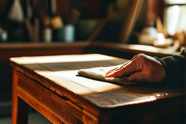 專業師傅進行舊家具保養工作