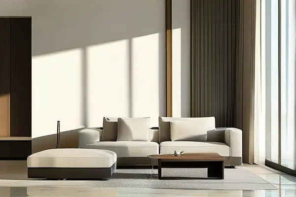 現代簡約風格客廳家具搭配效果圖