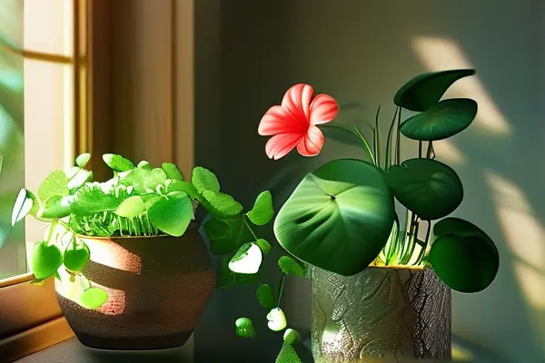 室內(nèi)植物花卉盆栽的美麗場景