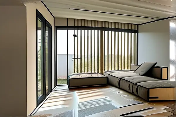 120平裝修施工中的現代客廳場景