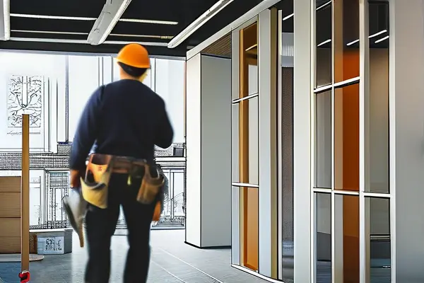 辦公室裝修施工現場實景圖