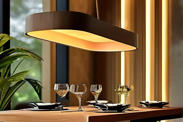 現代餐廳吊燈實景效果展示