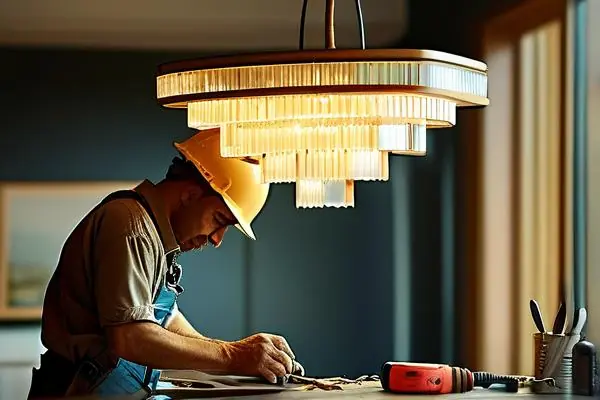專業(yè)電工修理吊燈