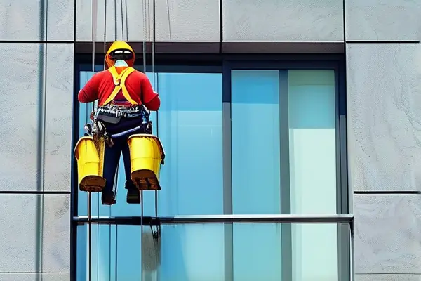 專業工人安裝電梯門套的細節展示