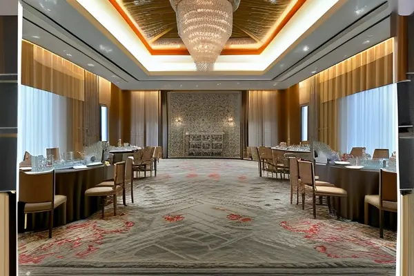 飯店宴會廳裝修施工現(xiàn)場