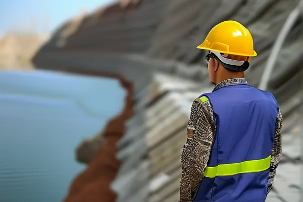 hdpe土工膜施工現(xiàn)場驗收過程實拍圖