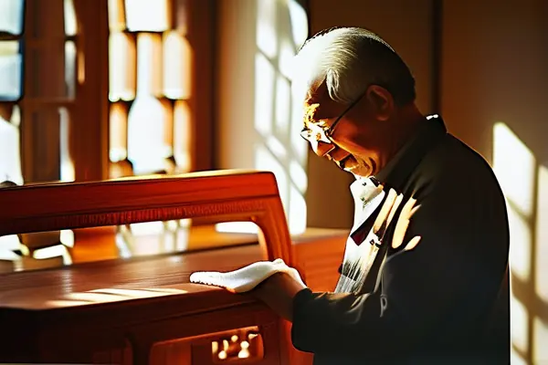 專業(yè)師傅示范紅木家具保養(yǎng)方法