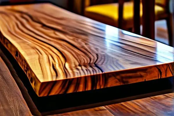 工匠正在為紅木家具上蠟