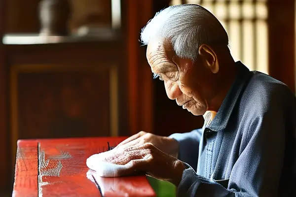 老紅木家具保養(yǎng)示范