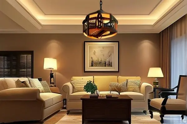美式風(fēng)格吊燈在客廳中的實(shí)際應(yīng)用效果