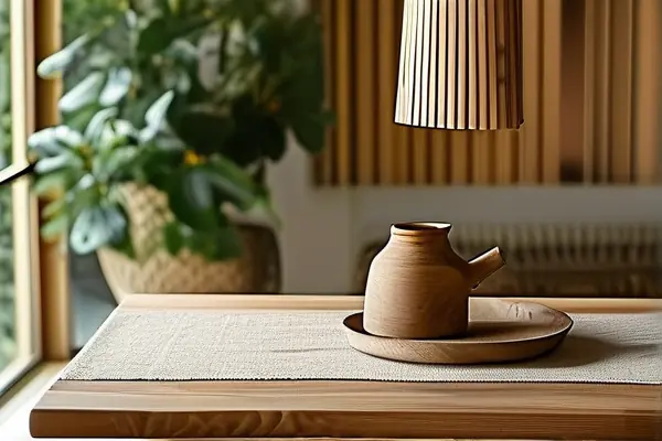 木制餐桌保養示范：使用軟布和天然木蠟進行清潔