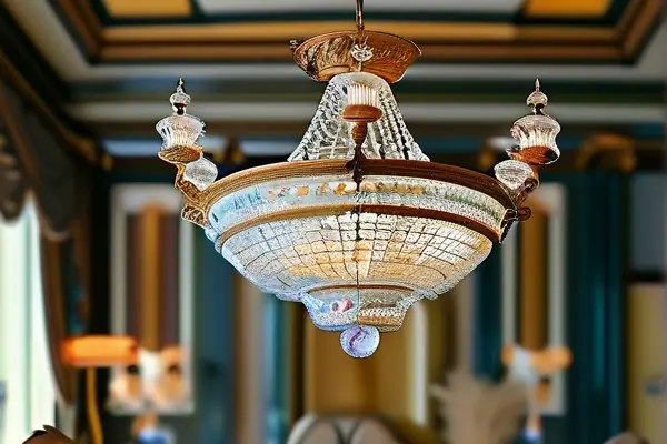 專業電工安裝歐式吊燈現場