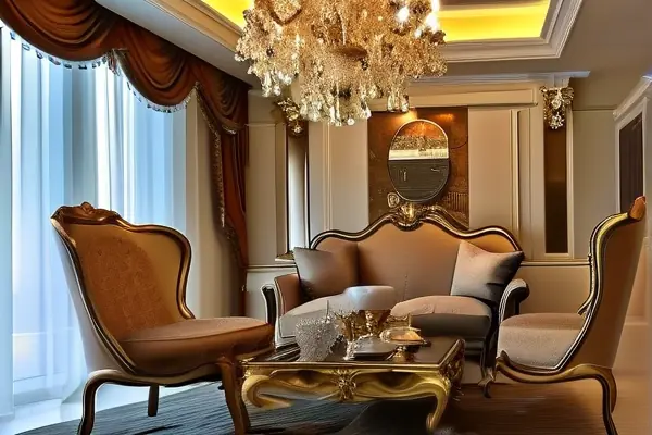歐式客廳燈具搭配效果圖