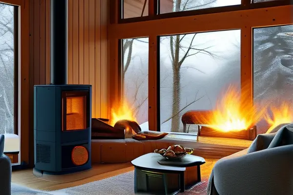 多種家用取暖電器在客廳中的實際使用場景