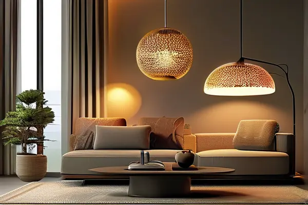 現(xiàn)代客廳燈具搭配效果展示