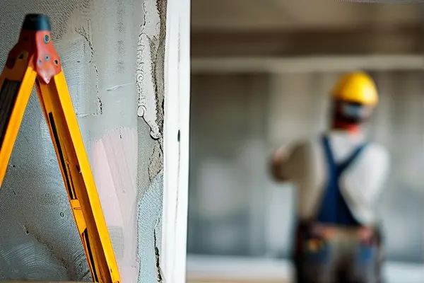 裝修師傅驗收墻面施工質量