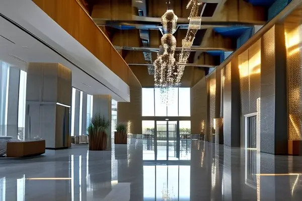 小型酒店大堂裝修施工現(xiàn)場實拍圖