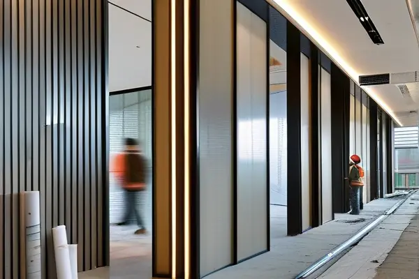 寫字樓裝修施工現(xiàn)場(chǎng)