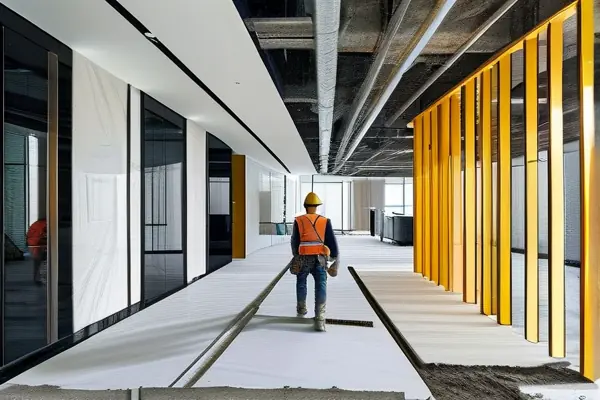 寫字樓裝修施工現場