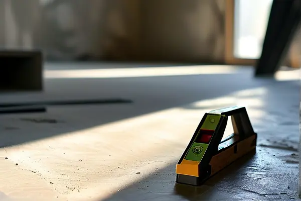 專業驗收人員檢測墻面平整度