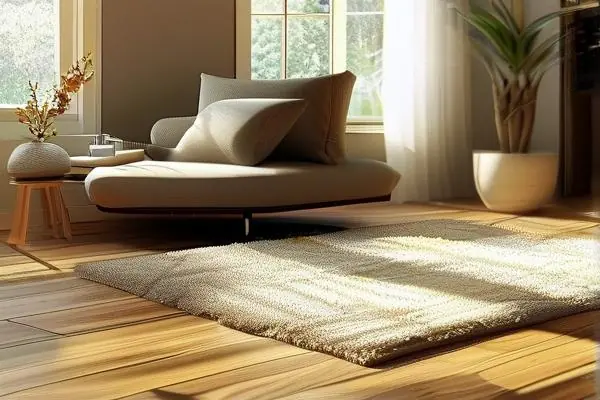 現代客廳地板與地毯搭配效果展示