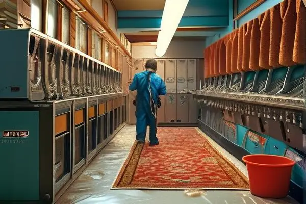 專業地毯干洗過程