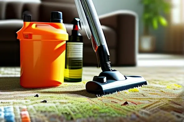 地毯較臟時的清潔工具擺放示意圖