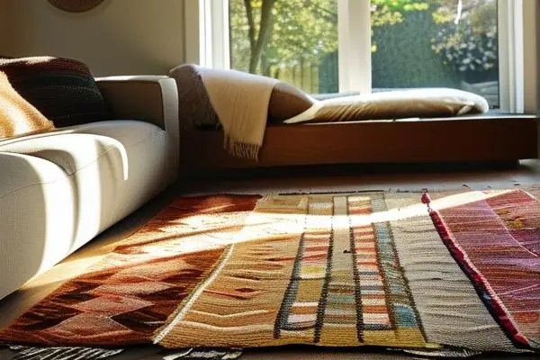 多種地毯品種展示在現代家居環境中