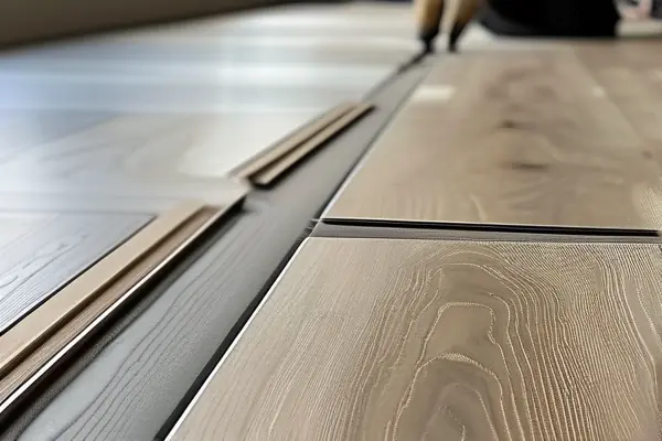 仿木地板美縫施工過程實拍