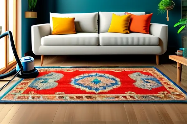 客廳地毯專業(yè)清洗過程展示