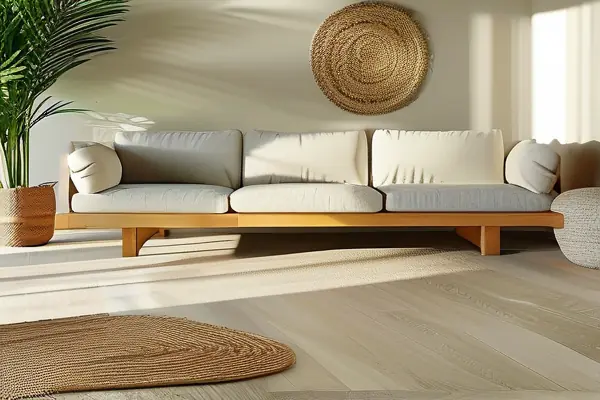 實木地板在自然光下的實際鋪裝效果展示