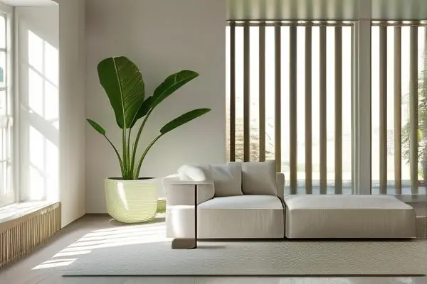 使用環保乳膠漆粉刷的現代客廳