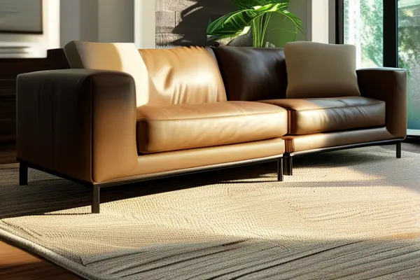 現代風格客廳人工地毯鋪設效果實拍圖