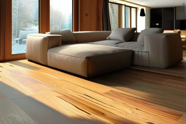 溫馨客廳實木地板效果展示