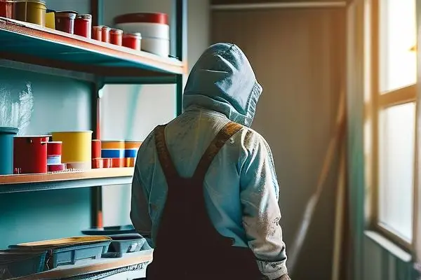 揚州油漆工現場調配乳膠漆施工實拍