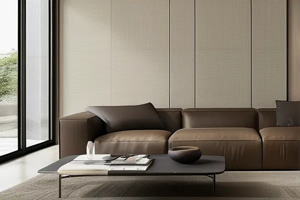 現代簡約風格無縫墻布背景墻實景效果圖