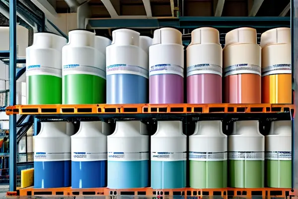 乳膠漆生產機器工作場景