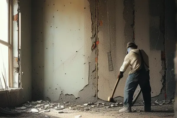 揚州二手房拆除施工現場實拍圖