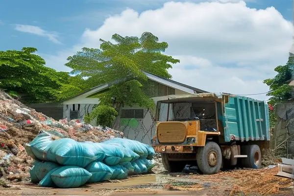 裝修拆除垃圾清運現場