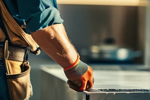 專業工人安裝水管的現場照片