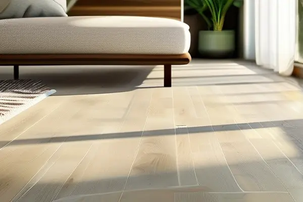 必美強化地板在現代客廳中的實際鋪設效果展示