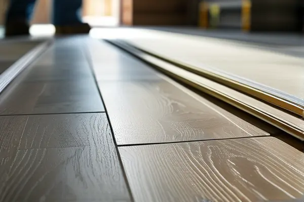 強化地板鋪設施工現場